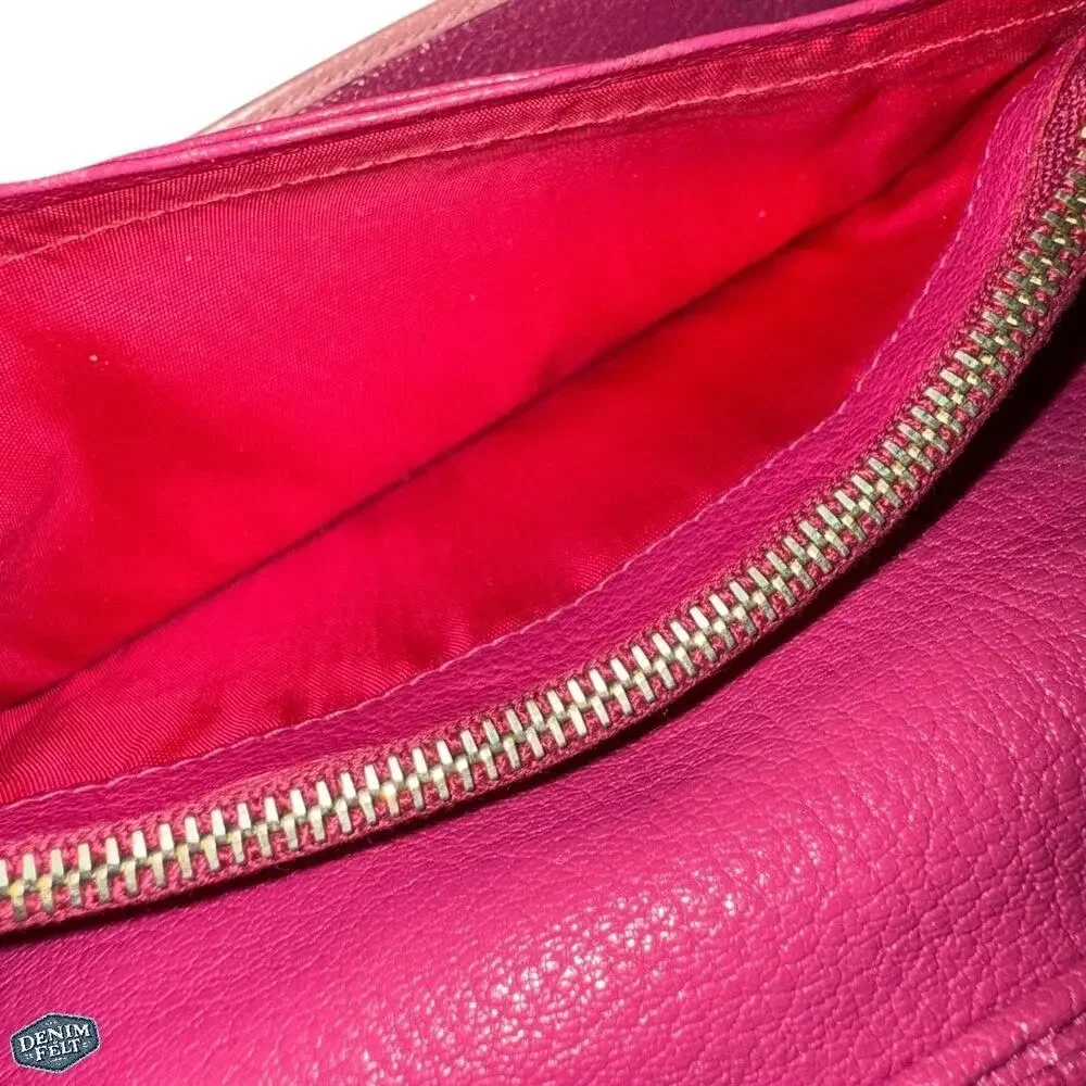 Miu‎ Miu Pink Bicolor/Two Tone Leather Continental Flap Snap Long Wallet